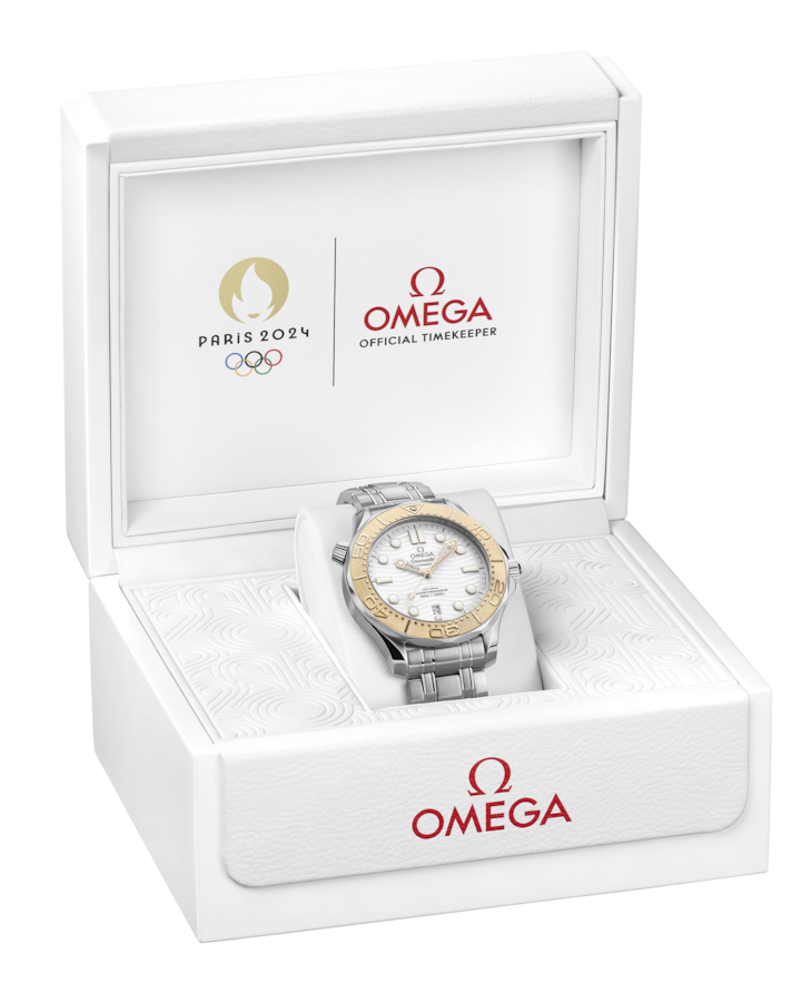 OMEGA Paris 2024 Olympic Seamaster Diver 300m Watch 52221422004001 Automatic Diver watch box
