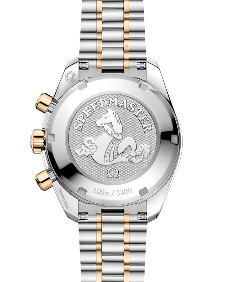 Back view of Omega Speedmaster 38 Co-Axial Chronometer Chronograph 38mm Watch - 324.20.38.50.02.001