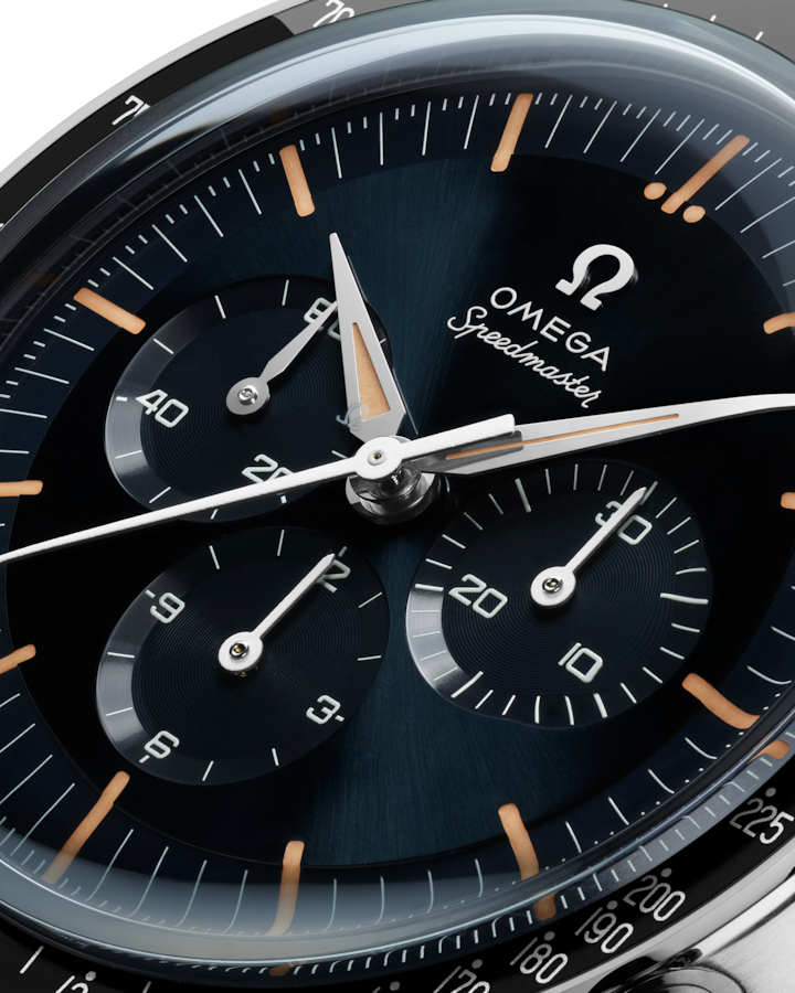 Dial View of OMEGA Speedmaster First Omega in Space Chronograph 39.7mm Watch