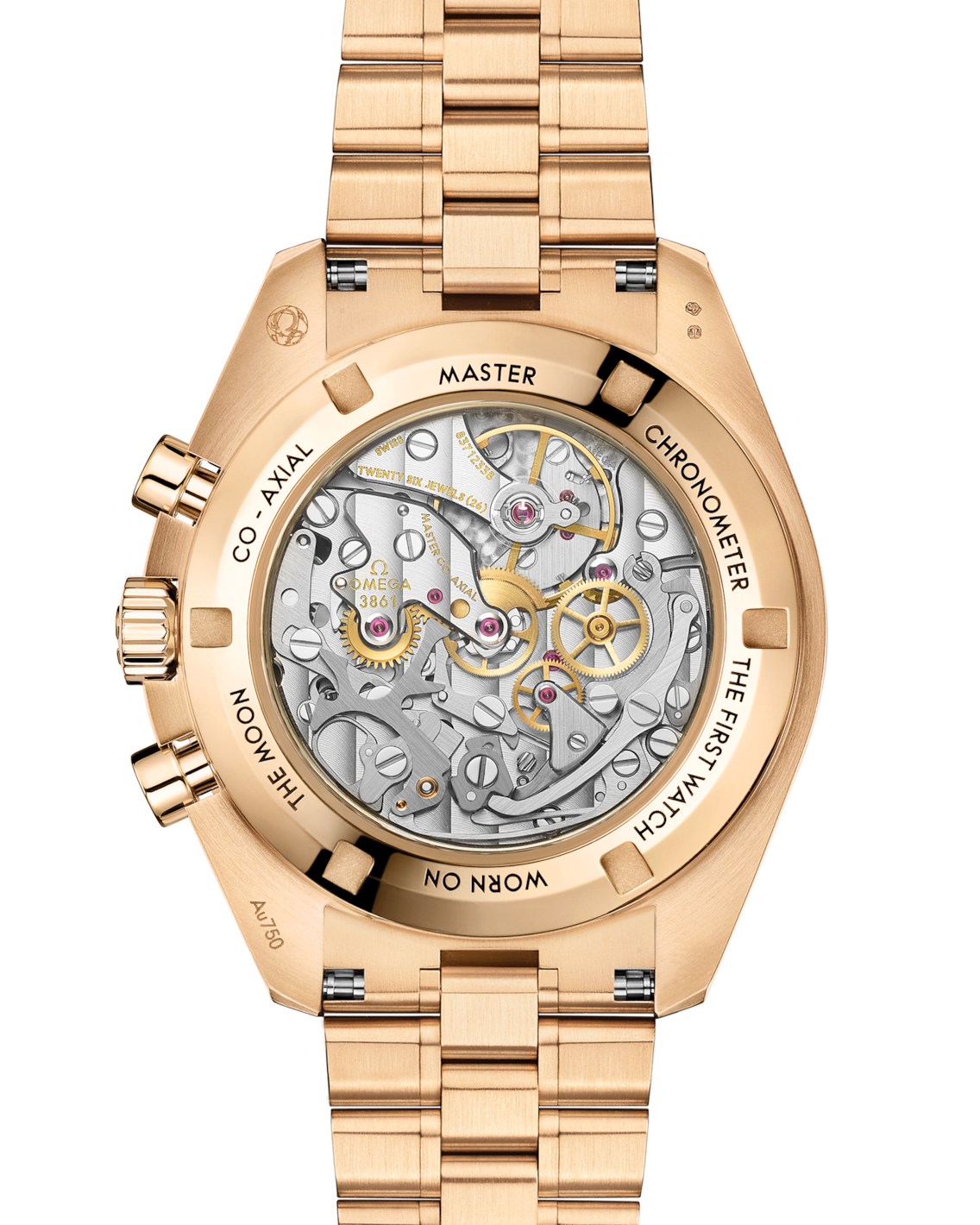 OMEGA Speedmaster Professional Moonwatch "Reverse Panda" Moonshine Gold caseback