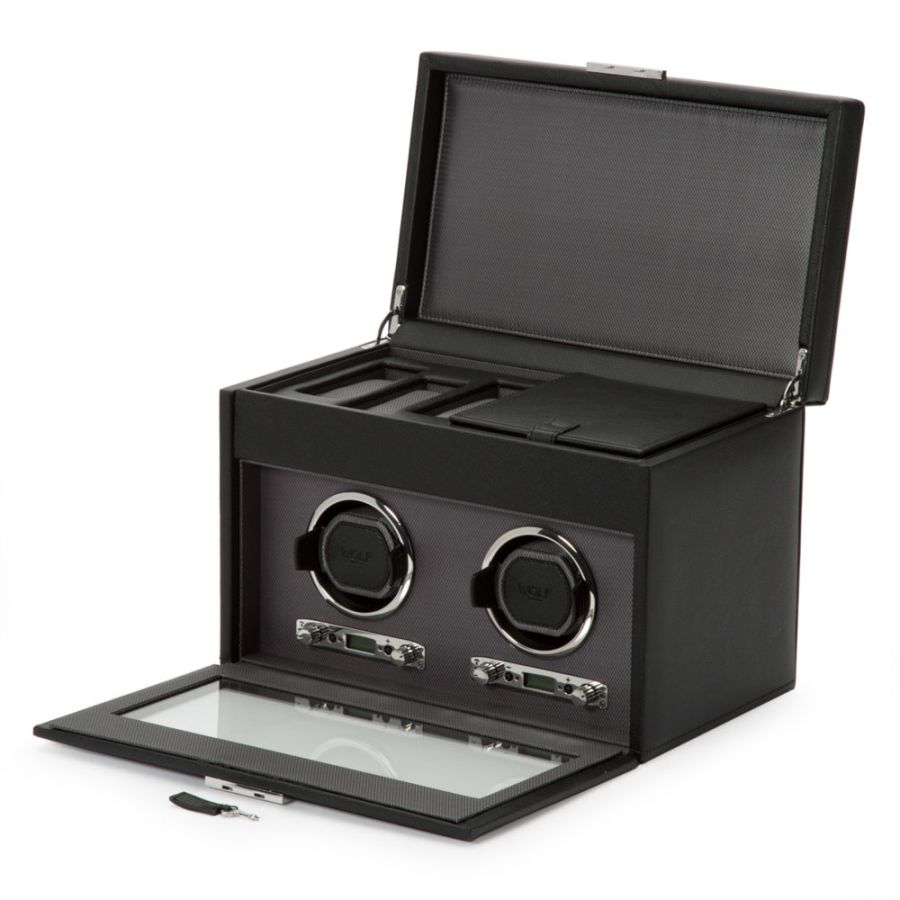 Wolf 1834 Viceroy Double Watch Winder with Storage 456202