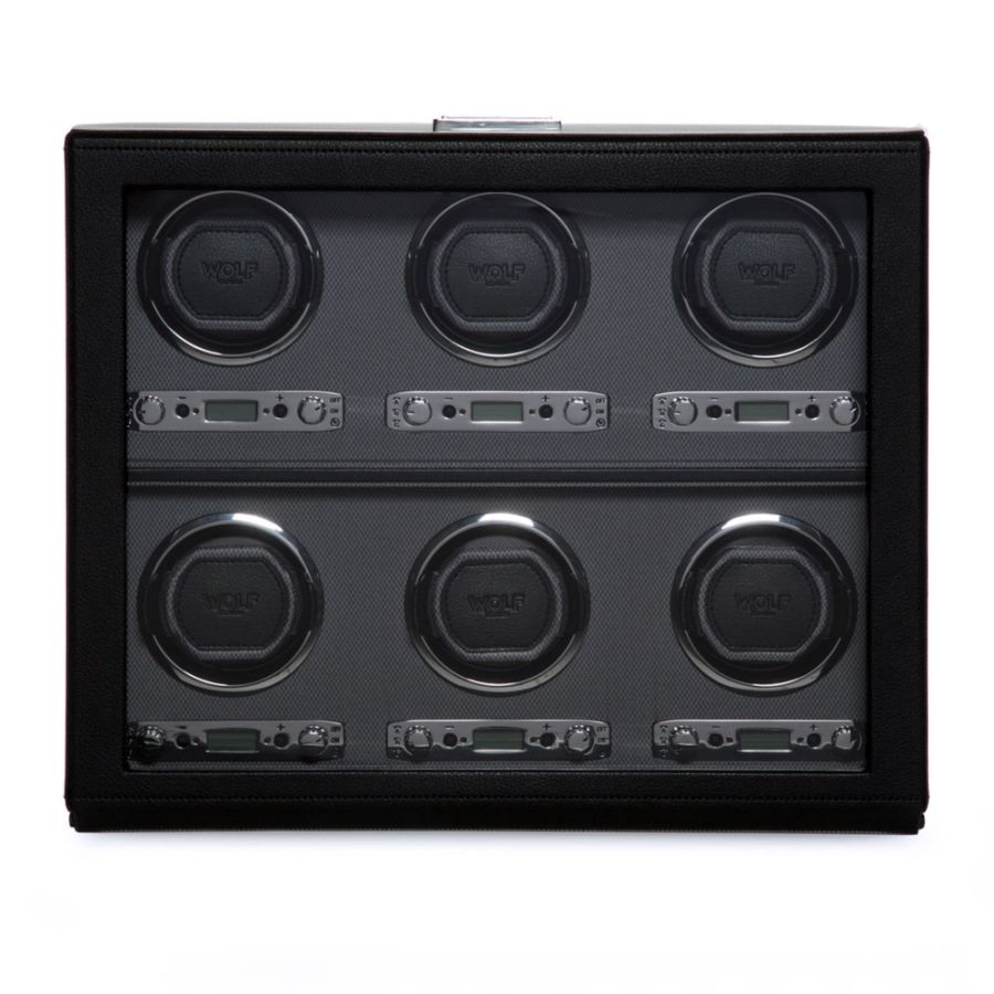 Front view of Wolf 1834 Viceroy 6 Piece Watch Winder 456802