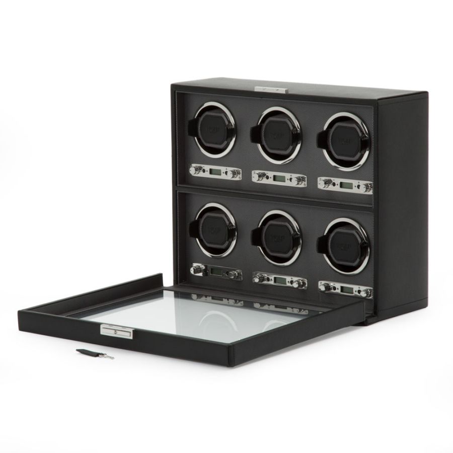 Open view of Wolf 1834 Viceroy 6 Piece Watch Winder 456802