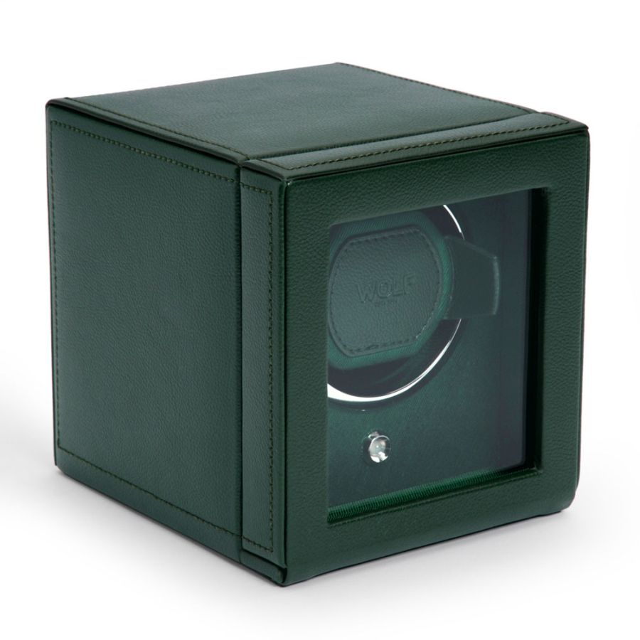 Side view of Wolf 1834 Cub Single Watch Winder with Cover 461141