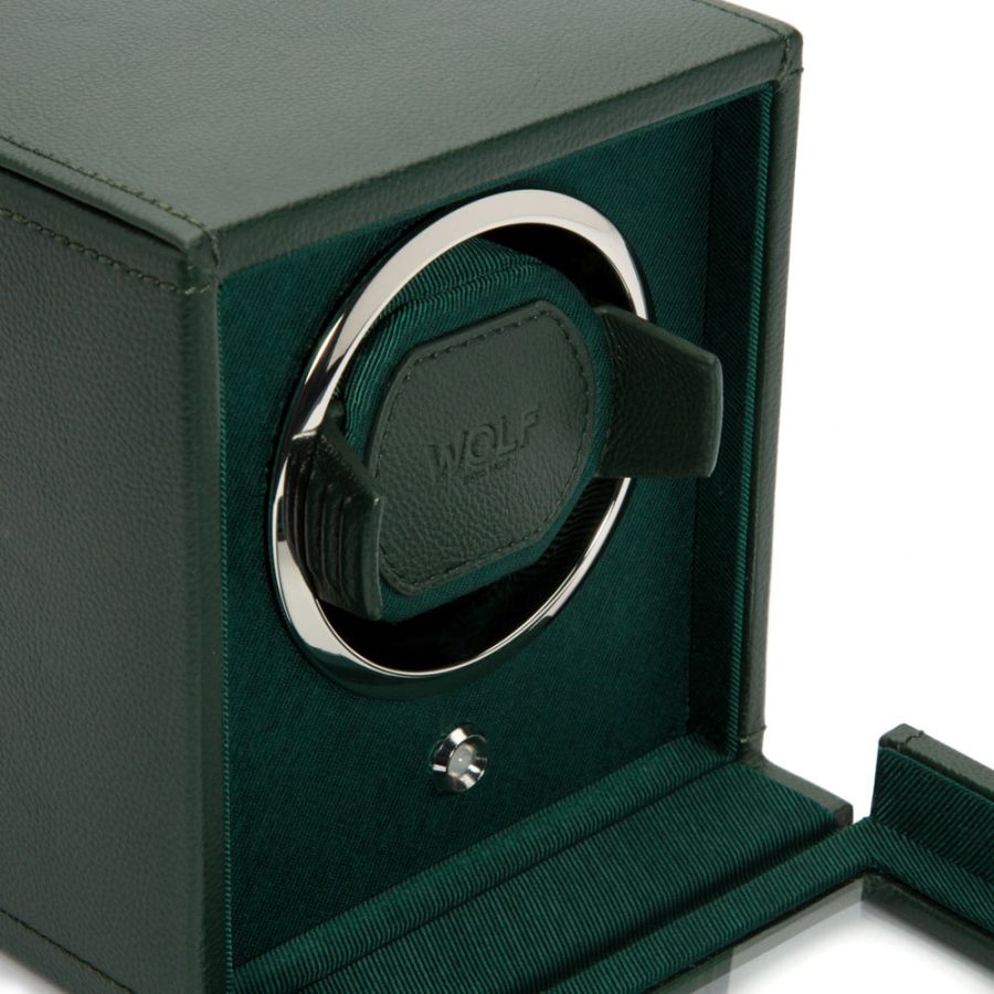 Close up view of Wolf 1834 Cub Single Watch Winder with Cover 461141