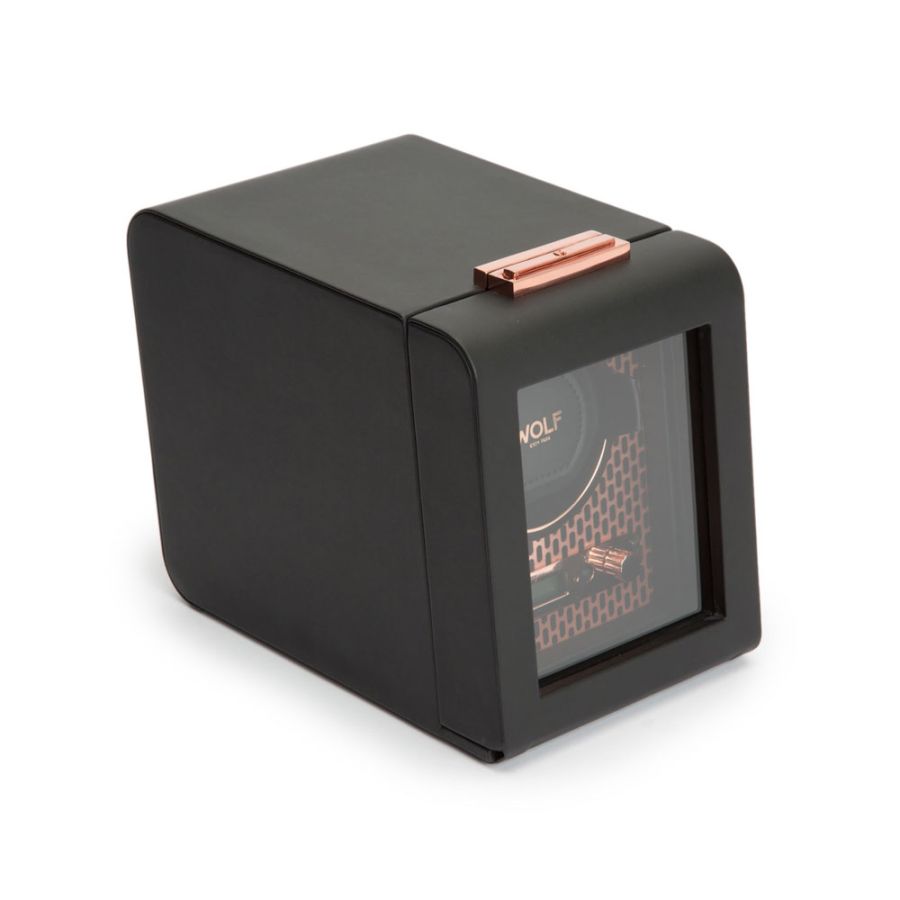 Side View Of Wolf 1834 Axis Single Watch Winder.