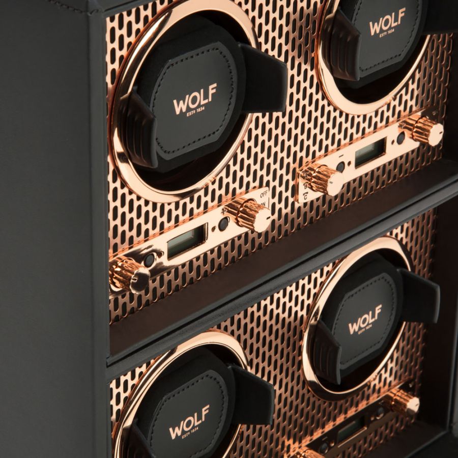 Closer view of Wolf 1834 Axis 4 Piece Watch Winder 469516