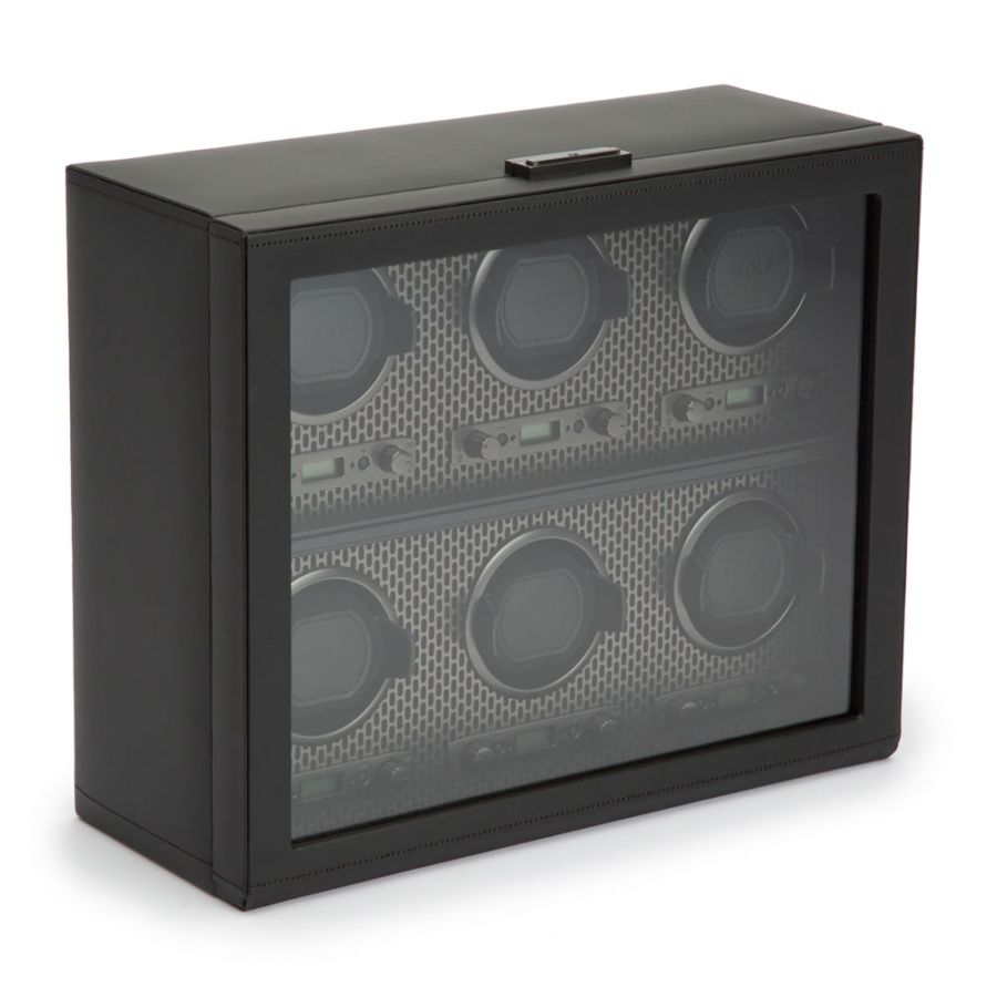 Side view of Wolf 1834 Axis 6 Piece Watch Winder 469603
