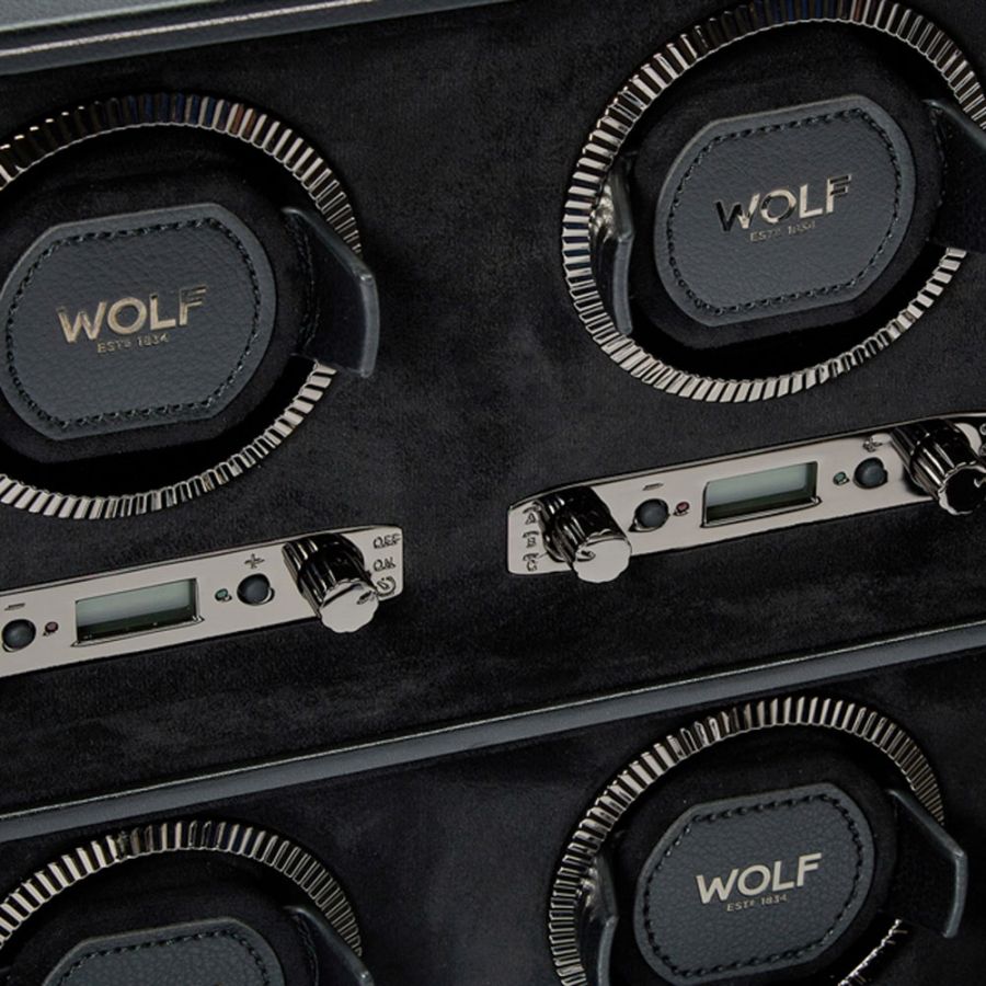 Close up of Wolf 1834 British Racing 6 Piece Watch Winder 792402