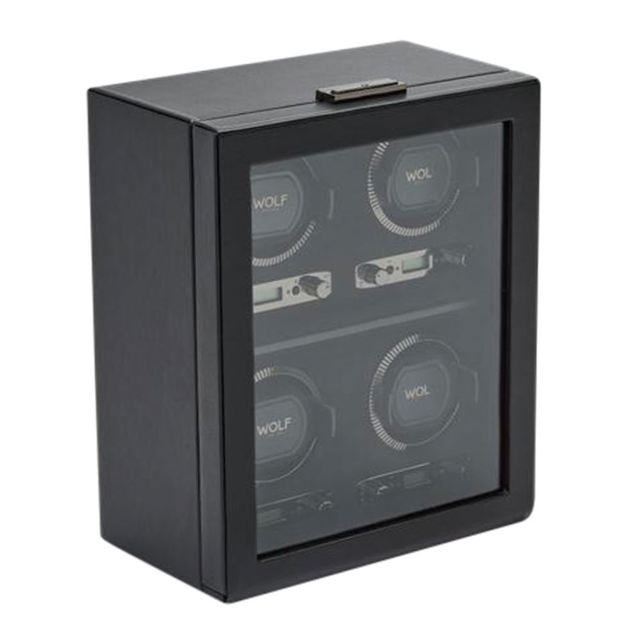 Side view of Wolf 1834 British Racing 4 Piece Watch Winder 793002