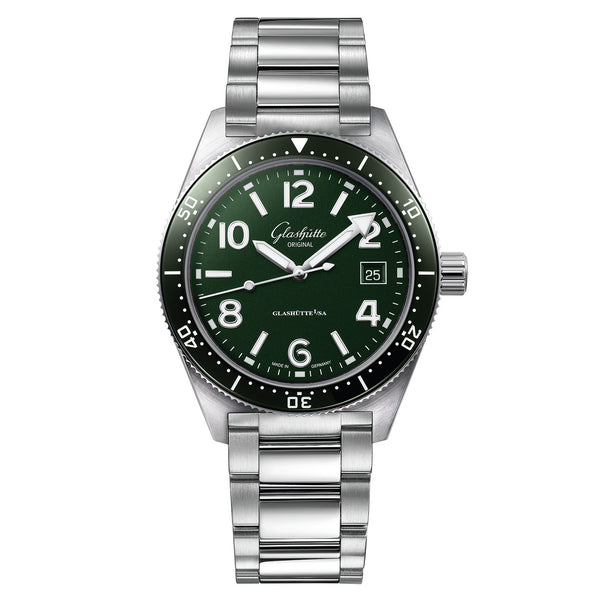 Spezialist SeaQ Reed Green Dial 39mm Steel Bracelet Dive Watch