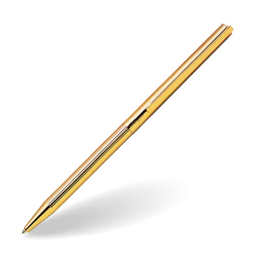 S.T. Dupont Classique Gold Vertical Lines Ballpoint Pen 45071N