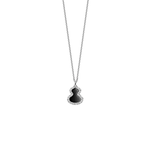 Qeelin Petite Wulu Necklace with Black Onyx WU-NL0006A-WGDON WUNPT6DWGDON