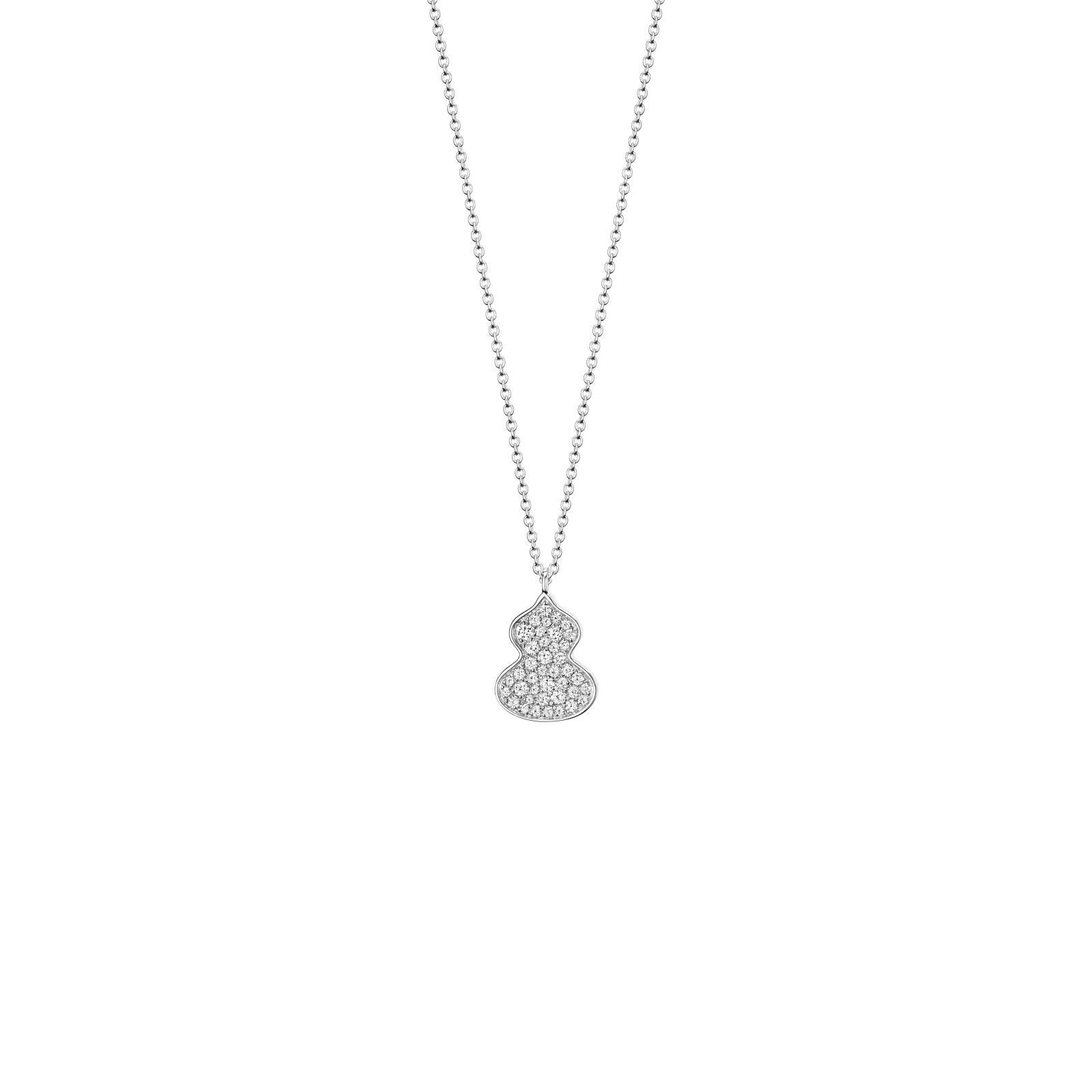 Qeelin Petite Wulu White Gold Necklace with Diamonds WU-NL0018A-WGD WUNPT18WGDI