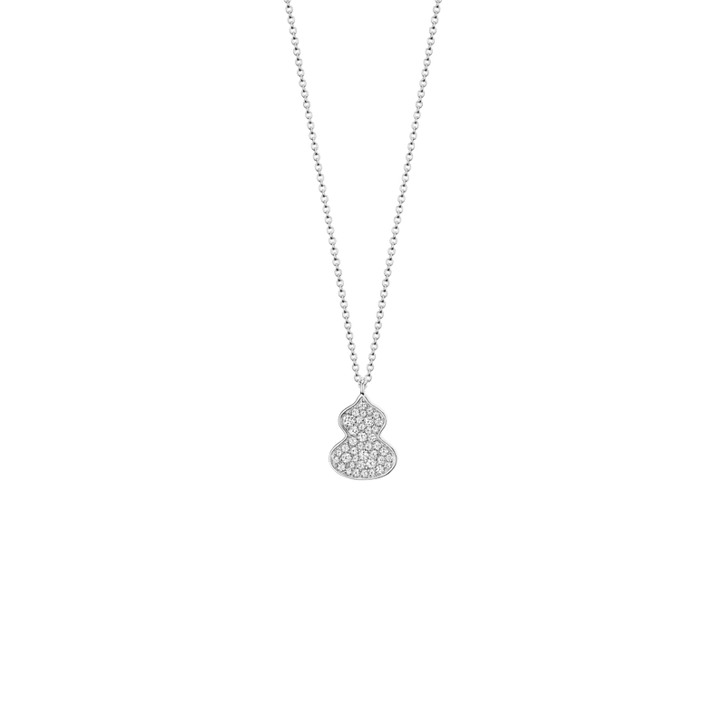 Qeelin Petite Wulu White Gold Necklace with Diamonds WU-NL0018A-WGD WUNPT18WGDI