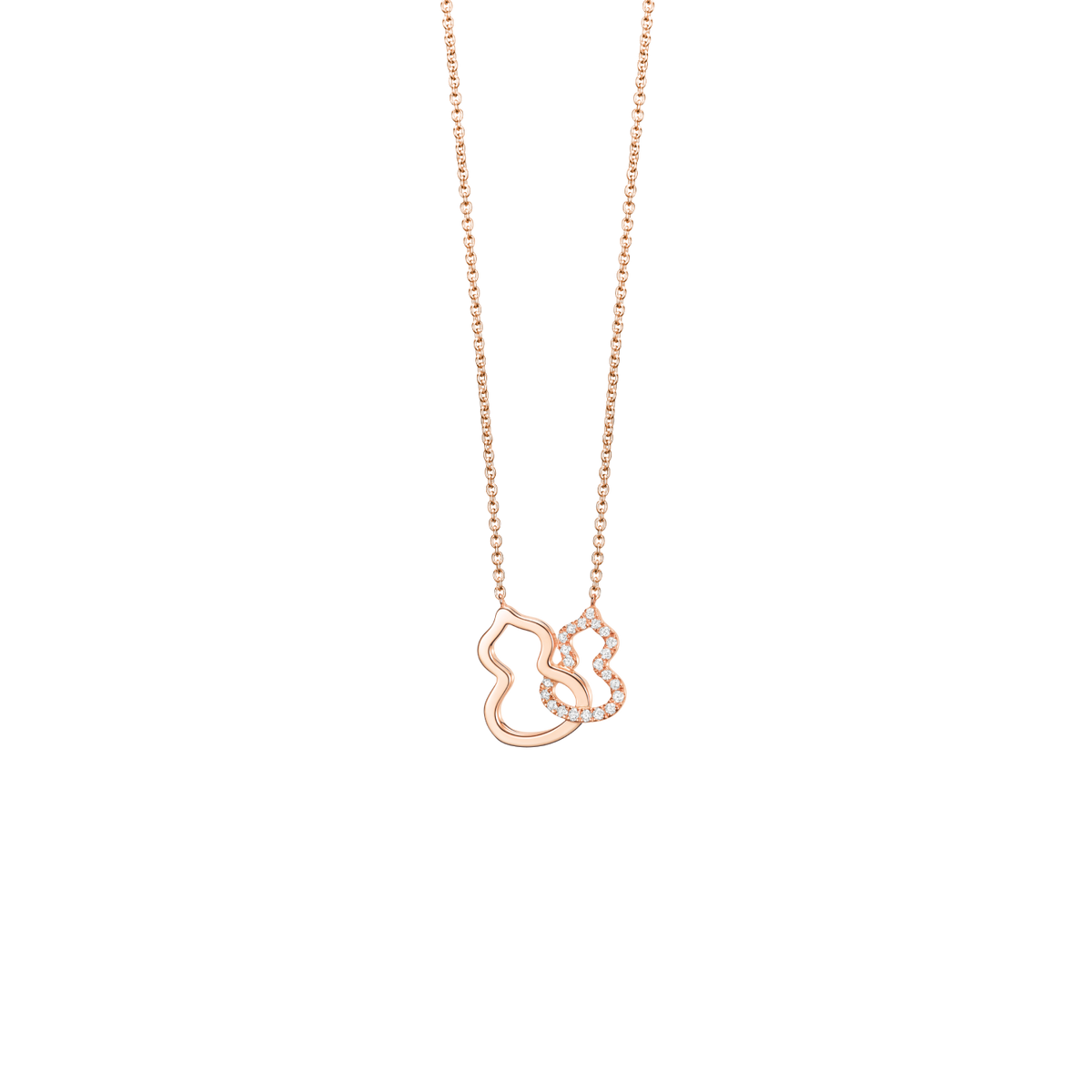 W2NPT4ARGDI | Qeelin Petite Double Wulu Diamond and Gold Necklace