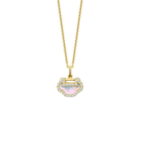 Qeelin Petite Yu Yi Necklace with Mother of Pearl YY-NL0007A-YGDMOP - Carat & Co. Flushing New York 