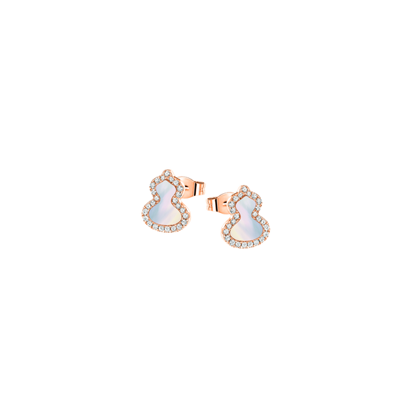 Qeelin Wulu Ear Studs in Mother of Pearl WU-ERSD0002B-RGDMOP WUEPT2CRGMP