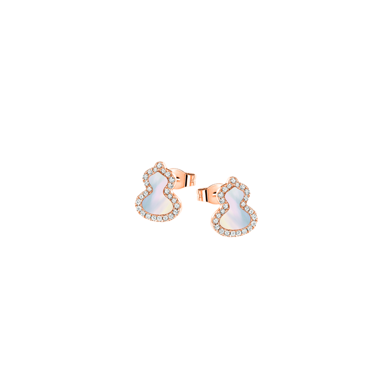 Qeelin Wulu Ear Studs in Mother of Pearl WU-ERSD0002B-RGDMOP WUEPT2CRGMP