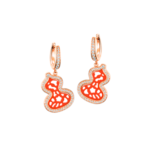 Wulu Earrings Lace Red Agate