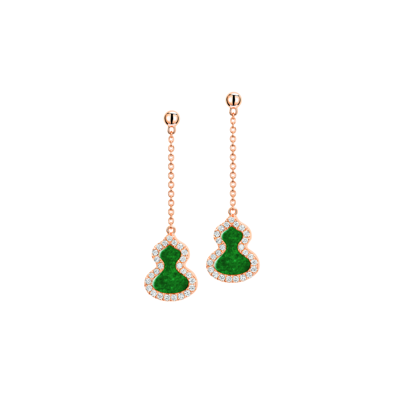 Qeelin Petite Wulu Earrings Jade WU-ER0003E-RGDGJE WUEPT3DRGJE