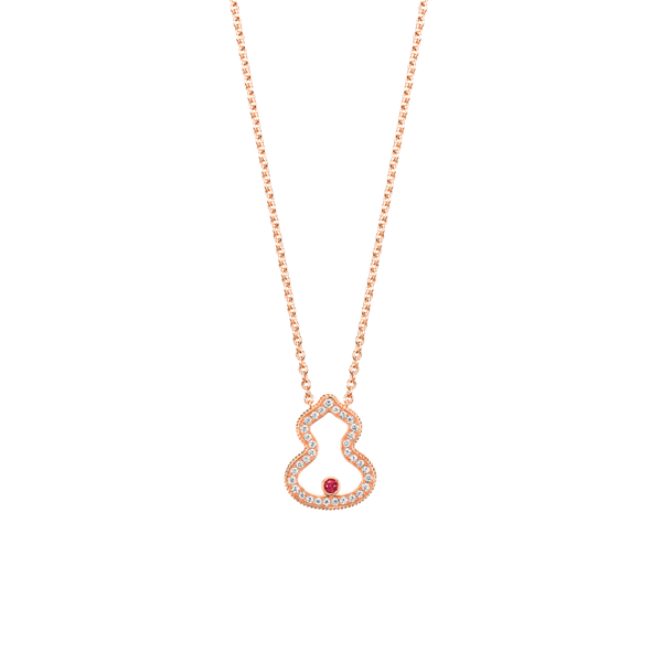 Qeelin Wulu Necklace Diamonds and Ruby WU-030-LGNL-RGDRU WLN30AKRGRU
