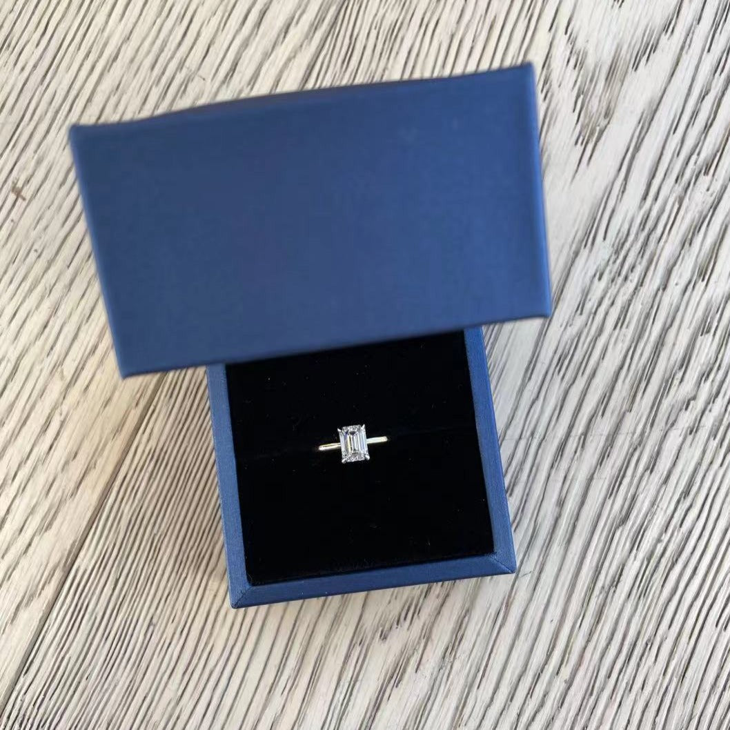 Emerald Diamond Engagement Ring