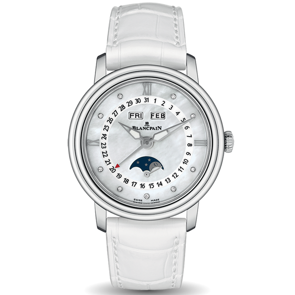 Women Quantieme Complet Mother of Pearl