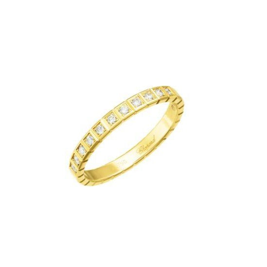 Ice Cube Pure Half-Set Yellow Gold Ring 827702-0259