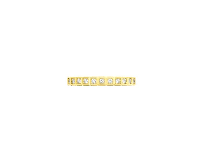 Ice Cube Pure Half-Set Yellow Gold Ring 827702-0259