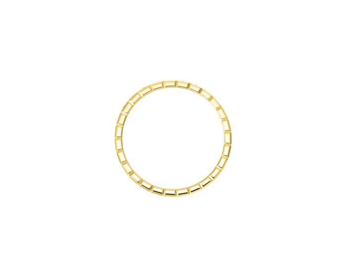 Ice Cube Pure Half-Set Yellow Gold Ring 827702-0259