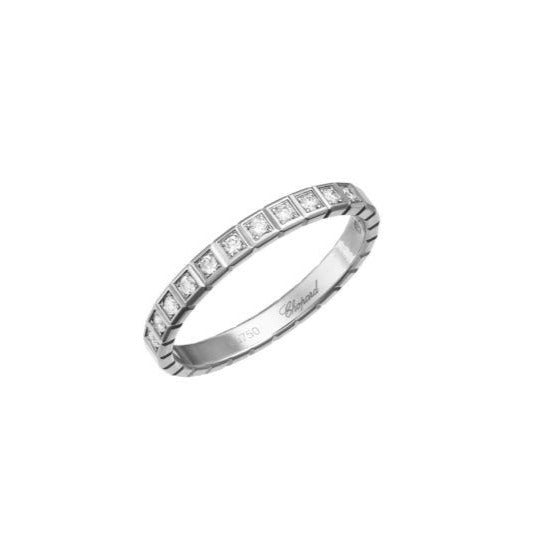 Ice Cube Pure Half-Set White Gold Ring 827702-1259