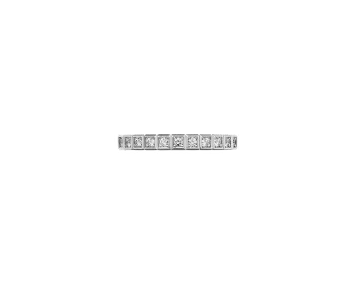 Ice Cube Pure Half-Set White Gold Ring 827702-1259