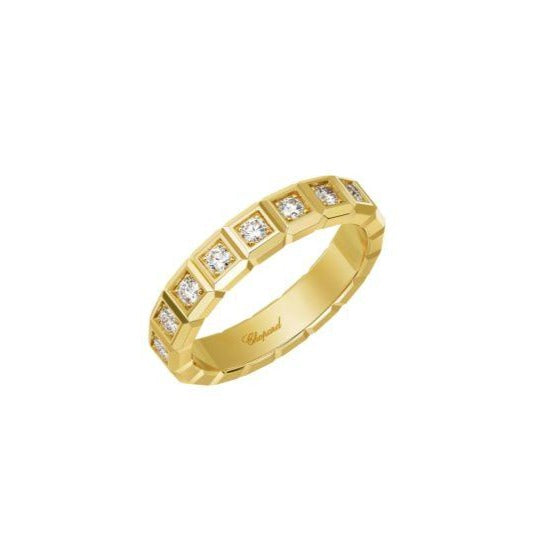 Ice Cube Pure Half-Set Yellow Gold Ring 829834-0039