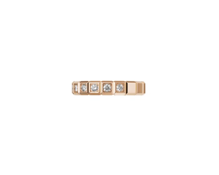 Ice Cube Pure Half-Set Rose Gold Ring 829834-5039