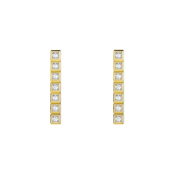 Ice Cube Pure Full-Set Yellow Gold Earrings 837702-0003