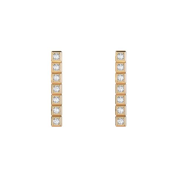 Ice Cube Pure Full-Set Rose Gold Earrings 837702-5003