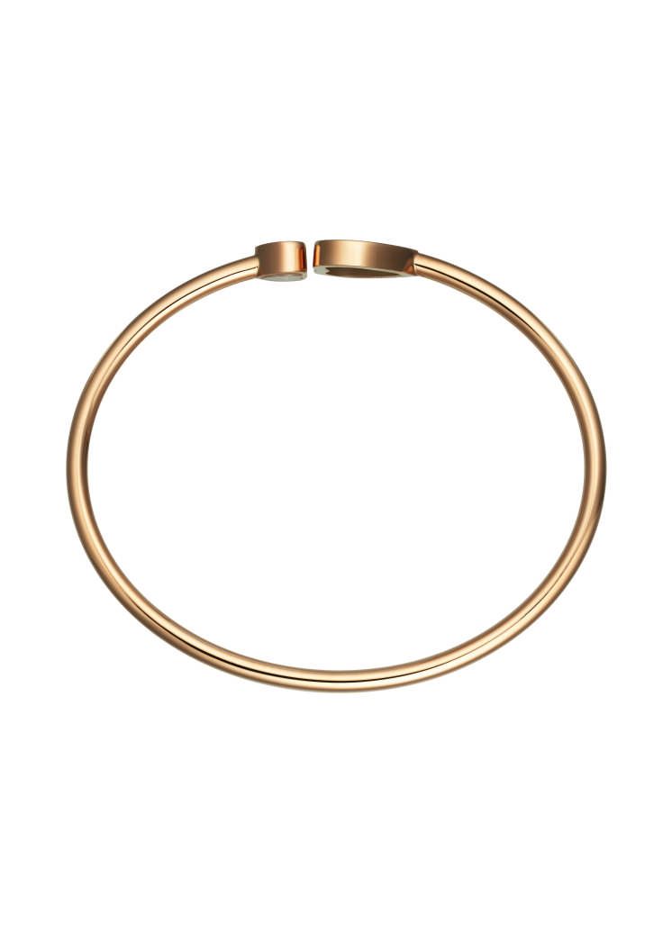 Red Happy Hearts Rose Gold Bangle