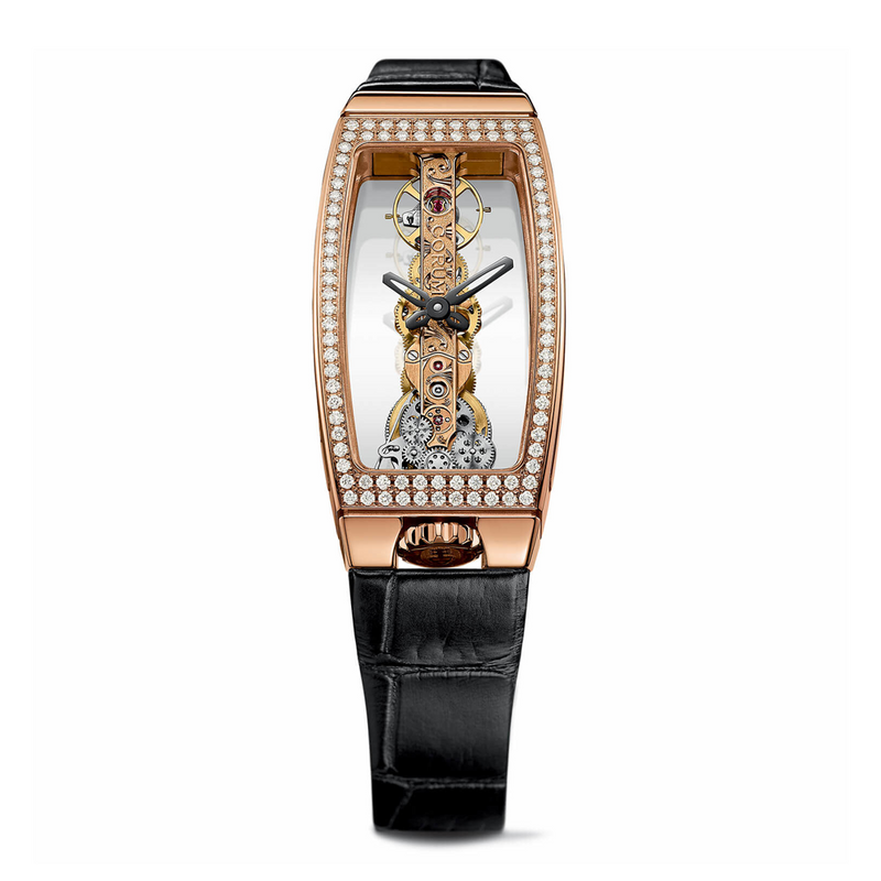 Corum Golden Bridge Miss Rose Gold Diamonds Watch B113/00824