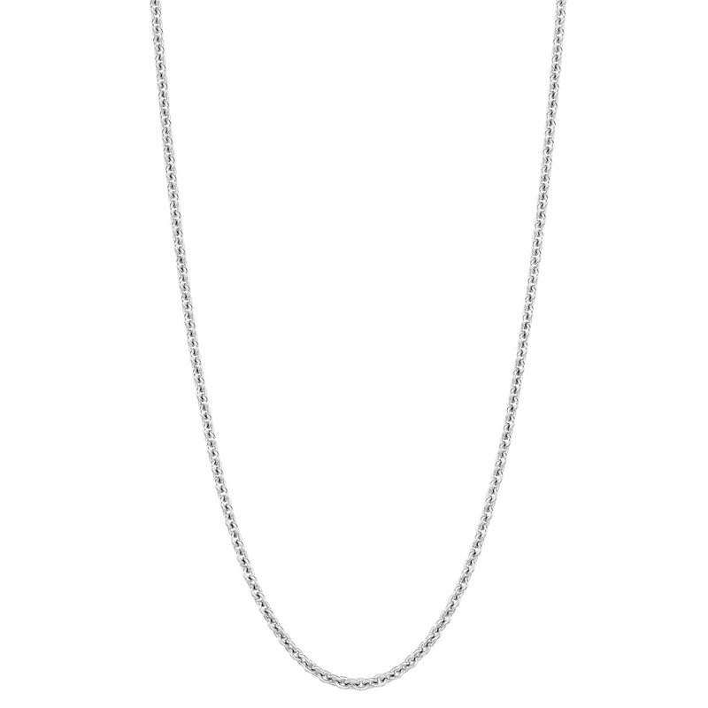22" necklace in 18K white gold
