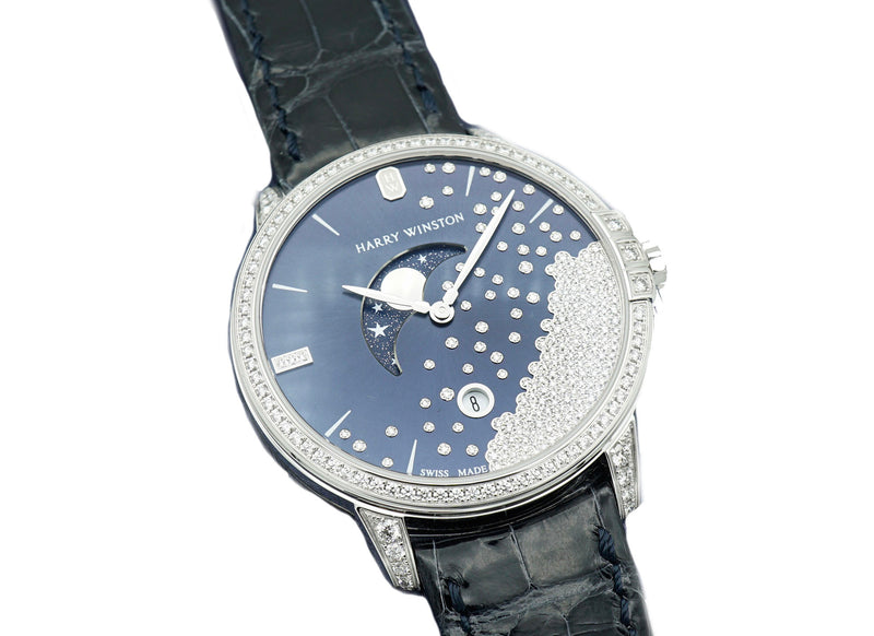 Harry Winston Midnight Diamond Drop MIDQMP39WW004 Quartz