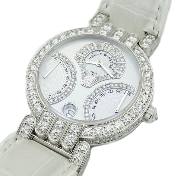 Harry Winston Ladies Premier Excenter Bi-Retro White Gold PREABI34WW001