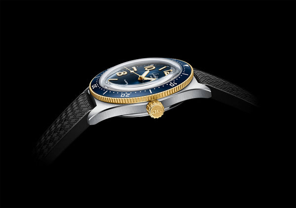Spezialist SeaQ Blue Dial Yellow Gold 39mm Synthetic Strap