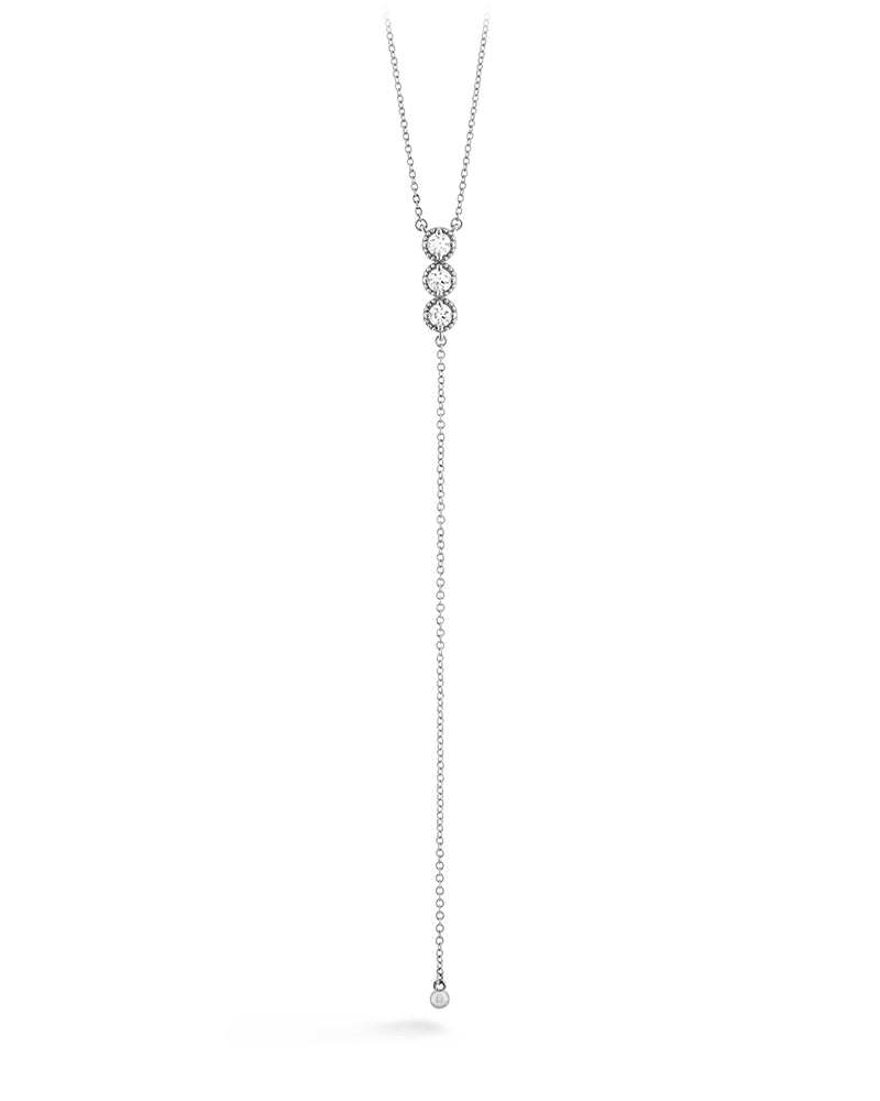 Liliana Milgrain Diamond Lariat Necklace