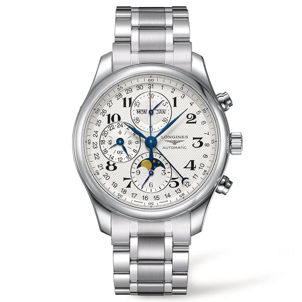 Master Collection 42mm Stainless Steel Chronograph with Moon Phase