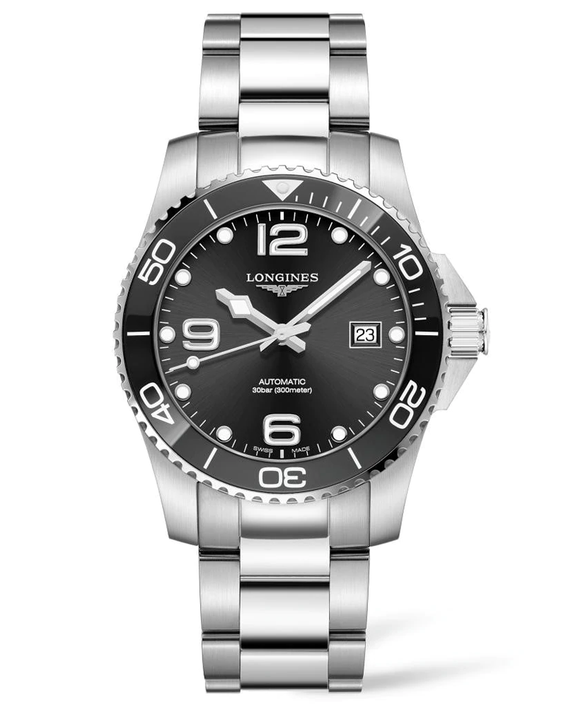 Longines HydroConquest 41mm Stainless Steel & Ceramic Diving Watch L37814566