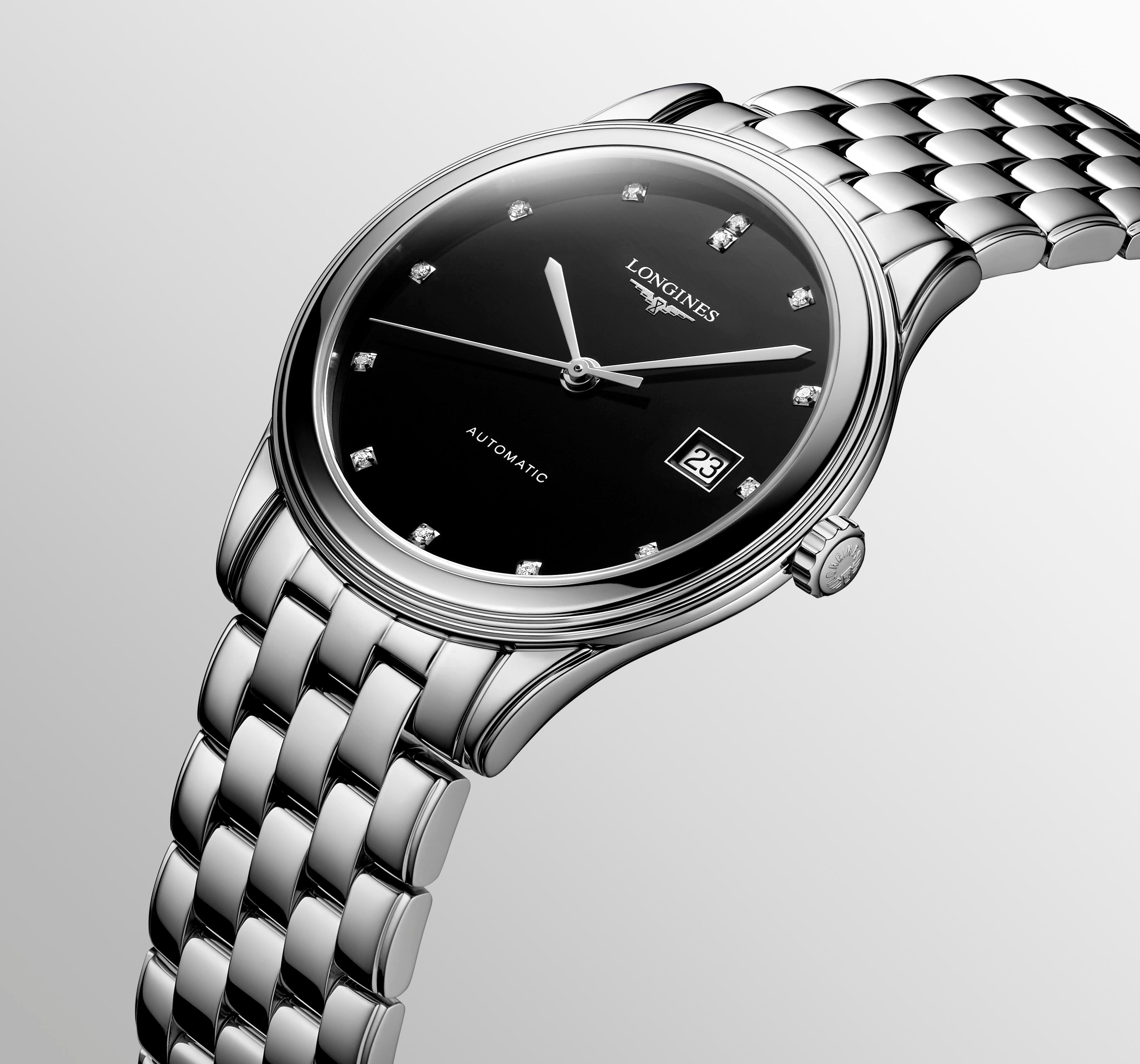 Longines Flagship 38mm Stainless Steel with Diamonds L49744576