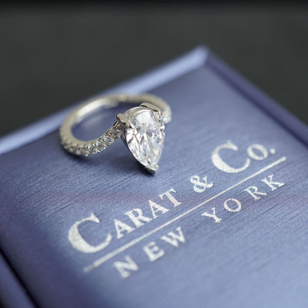 Pear Drop Diamond Engagement Ring