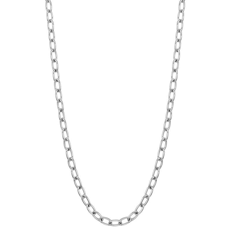 24" necklace in 18K white gold