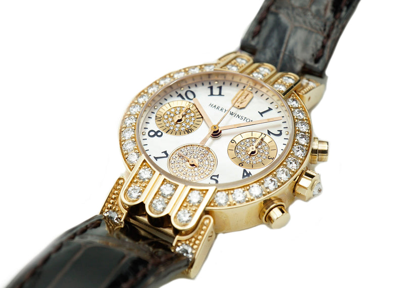 Harry Winston Ladies Premier Excenter Midsize Chrono PREQCH32RR002